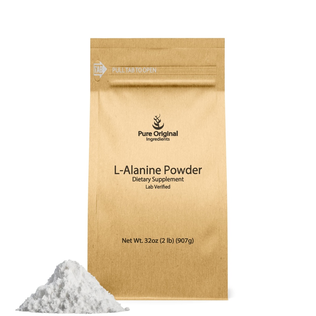 PURE ORIGINAL INGREDIENTS L-Alanine 분말 (2 lb) 실험실 검증, 항상 순수, 필러 또는 첨가제 없음