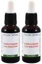 2X 2.2% Lugol의 Iodine 해결책 2x1 Fl Oz - 2x30 ml | 약제 급료 성분 | Lugols 해결책 Iodine와 칼륨 Iodide로 만드는 | 두 병의 세트 | Heiltropfen®