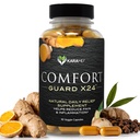 KaraMD 컴포트 가드 X24 | 관절 & 운동 지원 보충교재 | 심황 쿠르쿠민, Boswellia & Ginger | Ease Muscle Discomfort & Joint Stiffness | Non-GMO, 글루텐 프리 & 비건 친화적 인 (30 인)