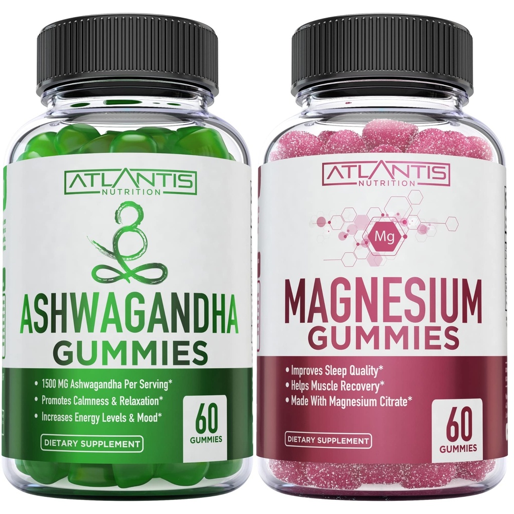 개량된 수면 & 강화된 몸 기능을 위한 Ashwagandha & 마그네슘 Gummies. Ashwagandha Boosts Mood & Energy - 마그네슘은 근육을 회복하고 주름을 완화하는 데 도움이됩니다 - Vegan