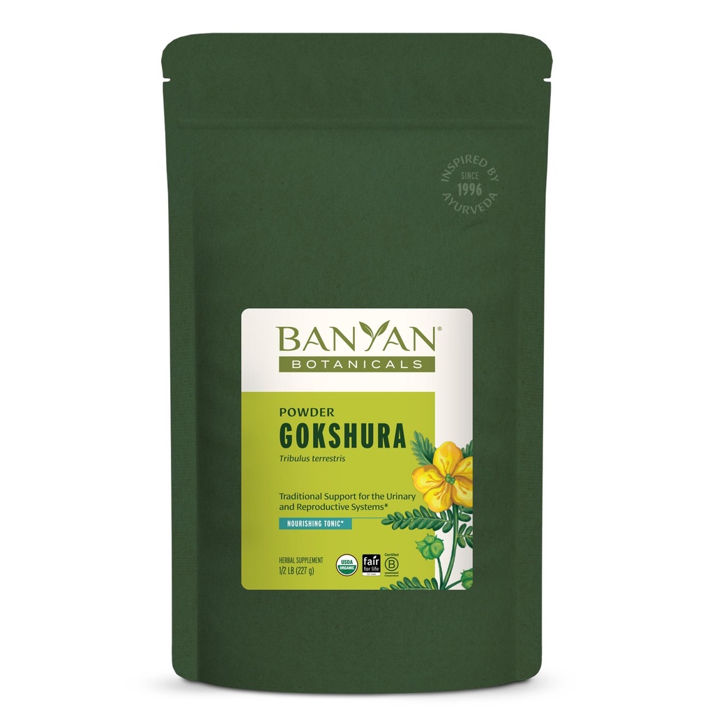 Banyan Botanicals Gokshura 분말 – 유기 Gokshura 과일 (Tribulus Terrestris) 분말 – 남성 활력 보충 – Urinary Health* 지원 – 1⁄2 lb. – 비 GMO 지속 가능한 Sourced Vegan