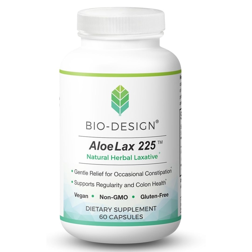 알로에 Lax 225 자연 초본 Laxative - Occasional 변비, 가스, 및 225 mg 자연적인 알로에 페녹스와 Bloating - 지원 Bowel 일정성 & 대령 건강 - 60의 캡슐