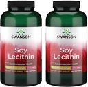 Swanson 프리미엄 브랜드 Soy Lecithin Non-GMO 1.2 g 180 Sgels 2 팩