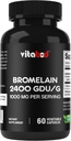 봉사, 2400 GDU/g, Proteolytic 효소 당 Bromelain 보충교재 1000mg는, 단백질, 60의 소화를 지원합니다 - 비 GMO & 글루텐 해방합니다