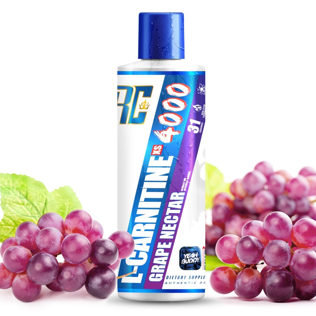 Ronnie Coleman 서명 시리즈 L Carnitine XS 4000 액체, 자극제는, 설탕 자유로운, 영 Carbs, 남자 & 여자를 위한 Lean 근육 힘 지원, 16 Oz (16 oz, 포도 Nectar (4000) 해방합니다