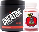 V Shred Creatine Powder 및 Apple Cider Vinegar Bundle의 조각 Nation