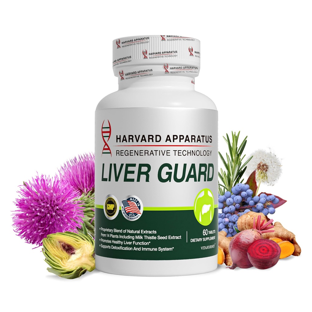 Harvard Apparatus Advanced Liver Cleanse Detox & Repair - Dandelion, Artichoke, Ginger, Boost Energy & Digestive, 60 정제를 가진 초본 간장 지원