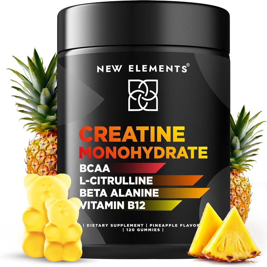 Creatine Monohydrate Gummies 5mg BCAA L-Citrulline Beta Alanine & 비타민 B12 | 궁극적인 에너지 부스터