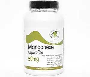 망간 Asporotate 50mg ~ 200 캡슐 - 첨가제 없음 ~ Naturetition 보충제