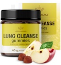 HERBAMAMA Lung Detox Gummies - Lung Cleanse - Vegan, Non-GMO Respiratory Support Supplement - 60 Pectin-Based Apple-Flavored Chews를위한 버섯 혼합 허브 복합체
