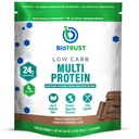 BioTrust Low Carb Protein Powder – Grass-Fed Hormone Free Cows에서 맛있는 Whey & Casein 혼합 – 비 GMO, 글루텐 무료 (콜레이트)