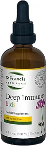 St. Francis Herbal - 아이 100 ml에 대한 깊은 면역 Tincture - 자연 면역 지원 부스터 - 채식 - 유기 허브