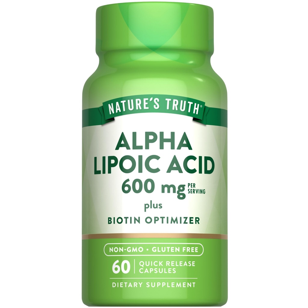 Nature's Truth Alpha Lipoic Acid 600mg | 플러스 Biotin Optimizer | 60 캡슐 | 비 GMO & 글루텐 무료 보충