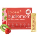 Boobie Hydromom Superfood Electrolyte 음료 믹스, Strawberry Kiwi | Mamas 용 재생 에너지 및 수분 보스트 | 임신, Lactation 및 Beyond, 15 Packets의 On-The-Go & Travel Essentials