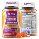 Psyllium Husk, 7G (Soluble + Insoluble)를 가진 성인을 위한 1Pack 섬유 Gummies Inulin, FOS, Guar Gum, 매일 소화 건강을 위한 Multivitamins, 일정한 Gut 지원, 수가 자유로운을 가진 매일 Prebiotic 섬유