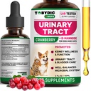 Cat & Dog Natural UTI Medicine & Urinary Tract Infection treatment with Cranberry - Kidney + Bladder Support Supplement - 소변 억제 및 방광 돌을위한 최고의 예방 - Pet Renal Health