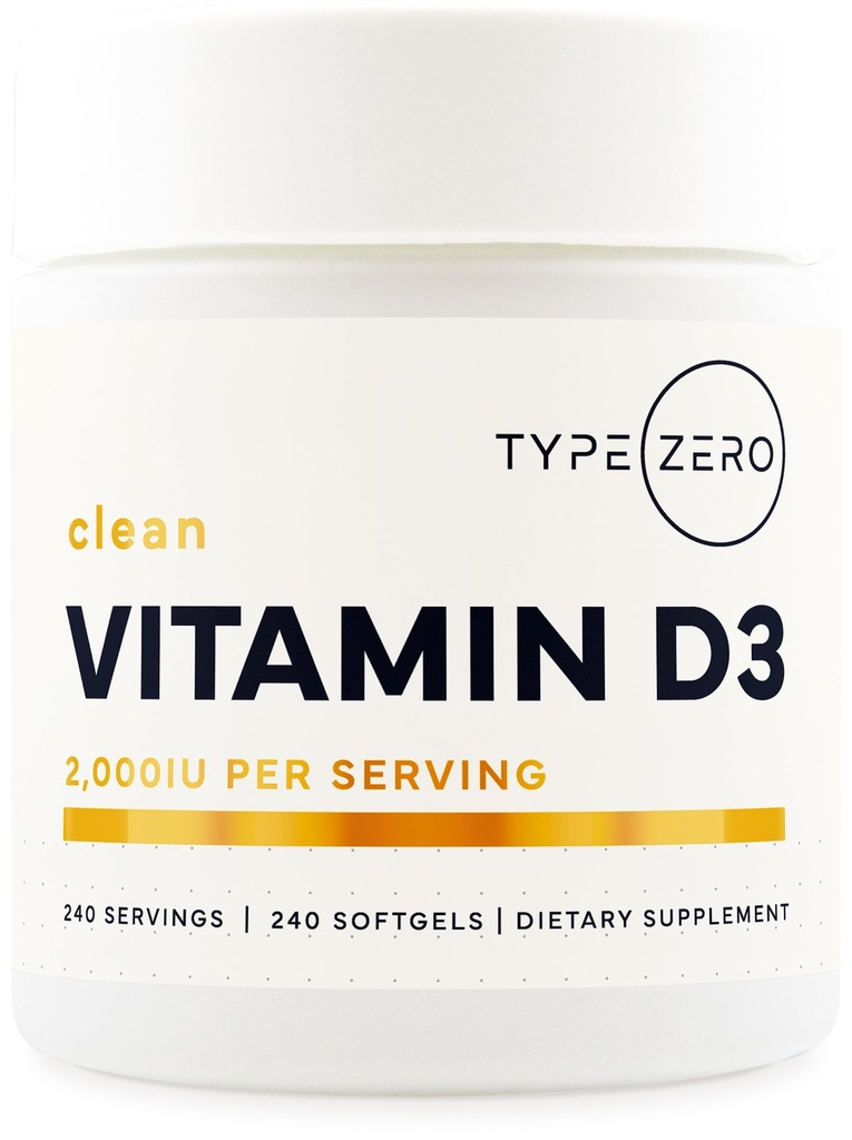 유형 Zero Vitamin D3 2000 iu, 240 Softgels - 비 GMO 및 글루텐 무료