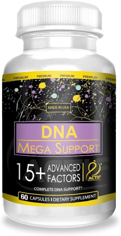 ACTIF DNA 메가 지원 15 + 고급 요인 - Non-GMO, Fast-Acting, 미국에서 만든, 60 조사