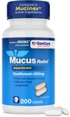 GenCare Mucus Relief Expectorant Guaifenesin 400 mg 200의 정제 가치 팩 - 찬, 가슴 혼잡, 불, 기침 및 알레르기를 위한 Mucus의 빠른 행동 희게