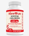 나트륨 염화 1000mg, 365 정제 - 소금 정제, 비 GMO, 글루텐 무료 - Electrolytes 대체된 Hydration와 음료