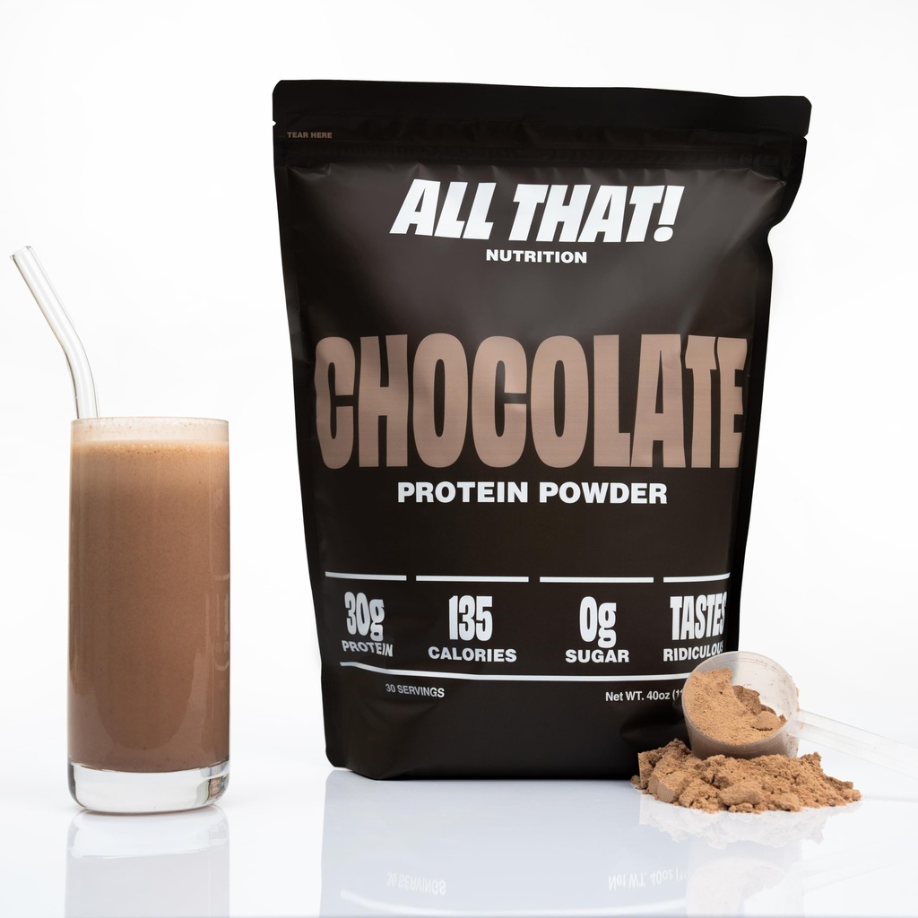초콜릿 단백질 분말, Whey Protein, 낮은 칼로리 및 빠른 흡수, 0 설탕, Soy-Free & Gluten-Free Protein Powder, 30 서빙