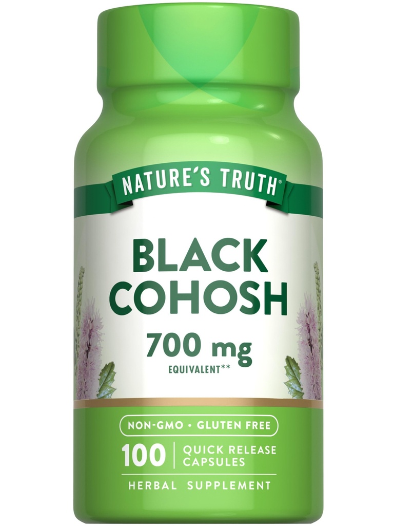 Nature's Truth Black Cohosh | 100 캡슐 | 뿌리 추출물 | Non-GMO & 글루텐 무료 보충