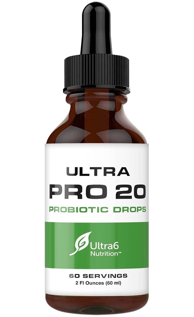 Ultra6 영양 Probiotics for Women, Men and Kids - 소화 및 Gut 건강을위한 20 스트레인 액체 Probiotic 보충
