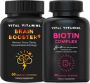 Vital Vitamins Brain Booster Plus + Biotin Complex 캡슐