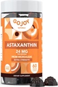 GOJOY NATURALS Astaxanthin Gummies 24mg – 높은 Potency 산화 방지제 보충교재 – 피부, 눈 & 면역 웰니스 지원 – Vegan, 설탕 자유로운, 비 GMO, 글루텐 자유로운, Soy 자유로운 – 60 Gummies