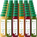 7 일 주스 익지않는 샘에 의해 청소해, 모든 자연적인 익지않는 Detox Cleanse, 몸 나머지를 위한 Juicing, 찬 압박되는 주스 빠른, 건강한 식단을 잠그는 중대한 방법, 42의 병 12oz, 7 Ginger 탄