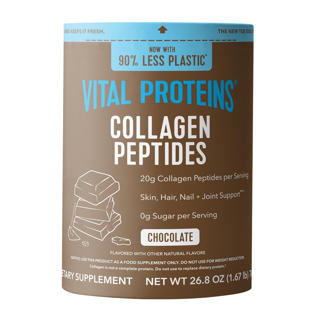 Vital Proteins 교원질 펩티드 분말 보충교재, 피부, 머리, 못 & 합동, 초콜렛, 28의 서빙을 위한 가수분해된 교원질