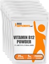 BulkSupplements.com 비타민 B12 Methylcobalamin 분말 - 1 % B12 Methylcobalamin, Essential B 비타민 - B12 보충, 글루텐 무료, 서빙 당 20mg, 5kg (11 파운드) (팩 1)
