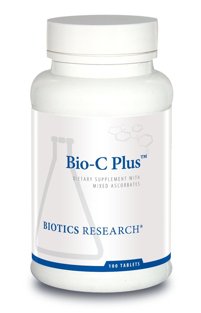 Biotics Research Bio C PlusTM은 Citrus Bioflavonoids, SOD 및 Catalase, 비타민 C Plus Bioflavonoids, Potent Antioxidant, Immune System 100 Tablet을 혼합하여 비타민 C를 제공합니다.