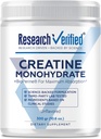 연구 검증 된 크레아틴 Monohydrate - 최선의 근육 성장, 향상된 성능 - 5000mg 크레아틴 Monohydrate - BioPerine - 60 서빙 - Unflavored - Vegan