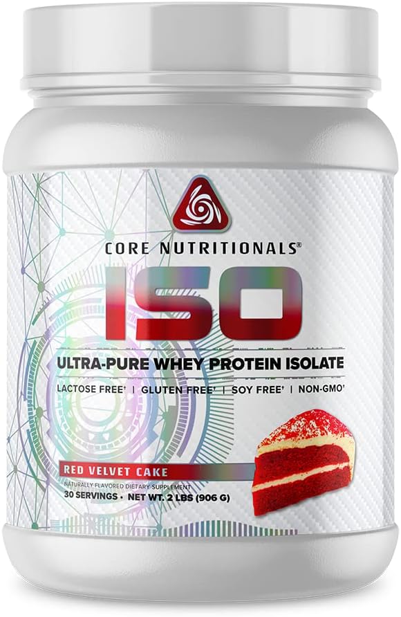 핵심 영양 ISO, 100 % 마이크로 필터링, 0 인공 필러, 25g Whey Protein Isolate, 32 서빙 (레드 벨벳)