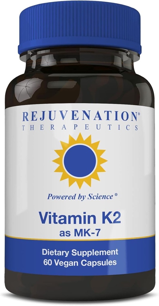 회춘 Therapeutics 비타민 K2 MK-7 | 60 일 공급, 높은 효능 (300mcg) | 삼키기 채식 캡슐에 쉬운