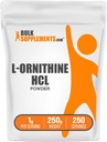 BulkSupplements.com L-Ornithine HCl 분말 - Ornithine Supplement, 아미노산 보충 - 글루텐 무료, 서빙 당 1g, 250g (8.8 온스) (팩 1)