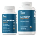 Dr. Tobias Vegan Omega 3 조류 오일 및 마그네슘 Bisglycinate, 심장, 뇌, 근육 및 뼈 건강, 비 GMO, Vegan에 대한 필수 웰빙 지원