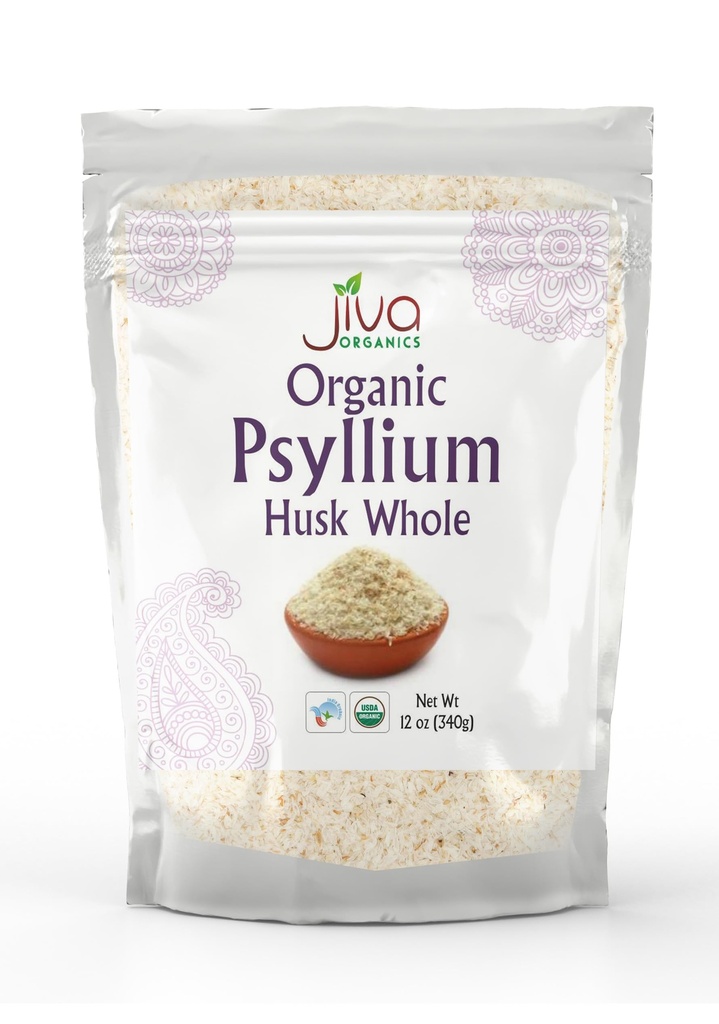 Jiva USDA 유기 전체적인 Husk 심리학 (Isabgol) 12 Ounce