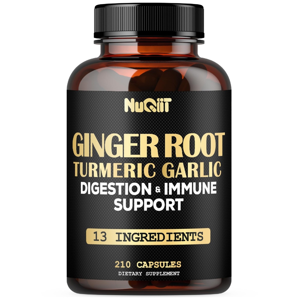 생강 보충제는 Turmeric Curcumin, 마늘 전구, Berberine HCl, Echinacea - 210 캡슐과 캡슐을 보충합니다.