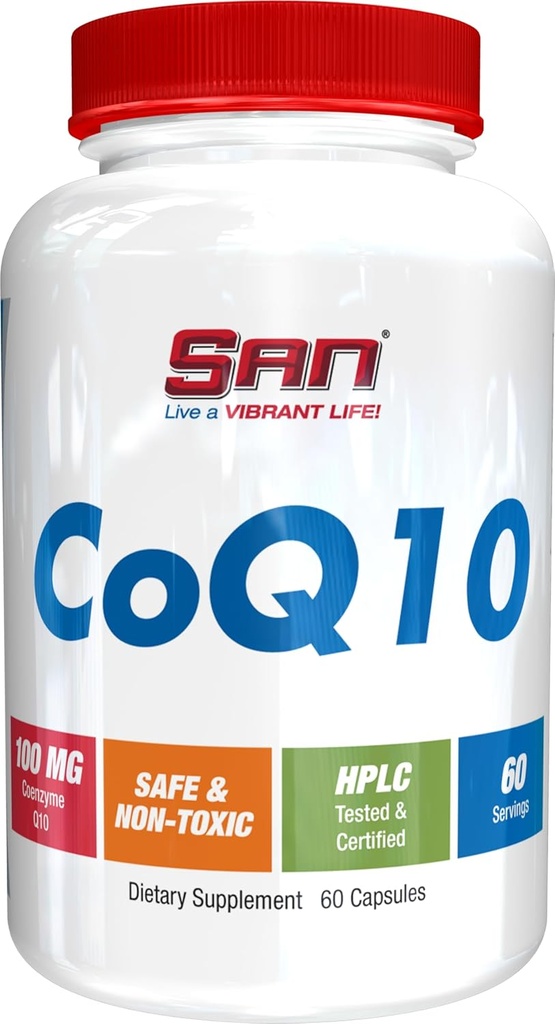 SAN CoQ10 - 심장 건강과 에너지 지원을 위한 높은 힘 강력한 산화 방지제 60의 서빙