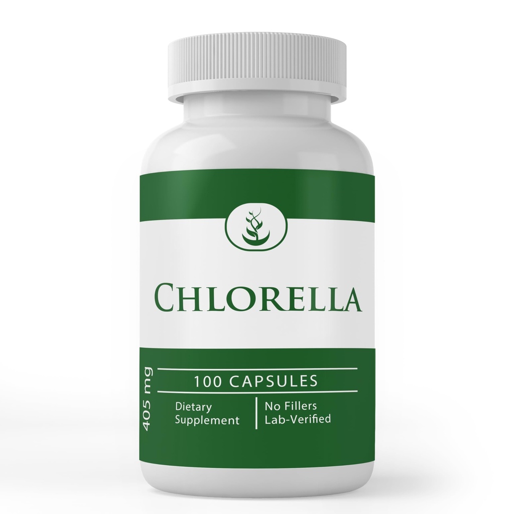 순수한 본래 성분 Chlorella, (100의 캡슐) 항상 순수한, 첨가물 없음 또는 충전물, 확인되는 실험실