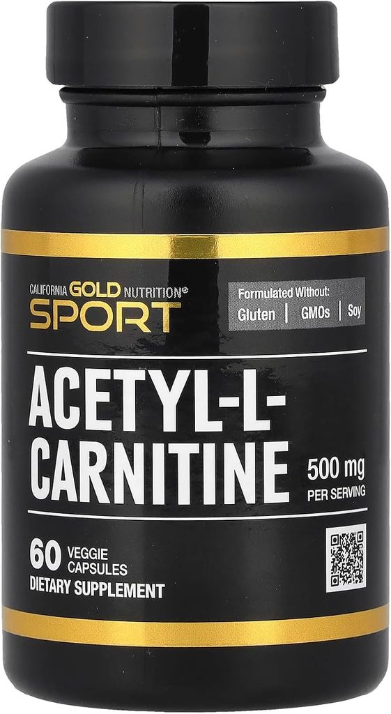 캘리포니아 골드 영양 Acetyl-L-Carnitine, 500 mg, 60 Veggie 캡슐