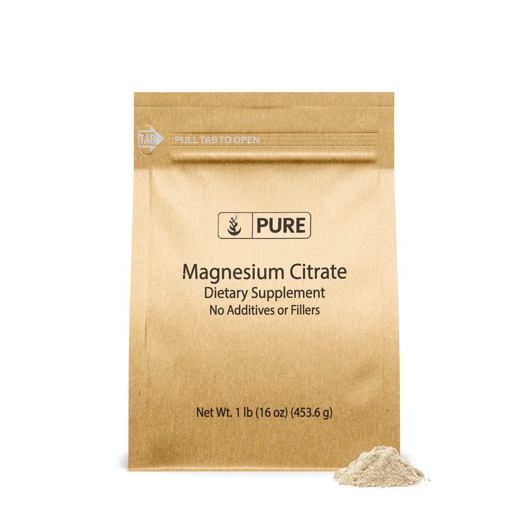 순수한 본래 성분 마그네슘 구연산염 (1lb) 마그네슘 보충교재, Unflavored, 쉽게 녹입니다