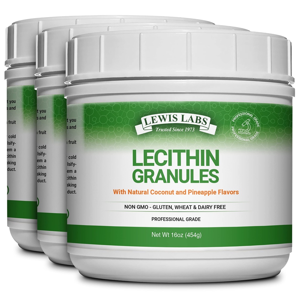 Lecithin 과립 보충교재 | 자연적인 Soy Lecithin 분말은 Phosphatidyl Choline의 우수한 근원입니다 | Lactation 지원, 면역 기능 & 지원 뇌 건강, 16 oz
