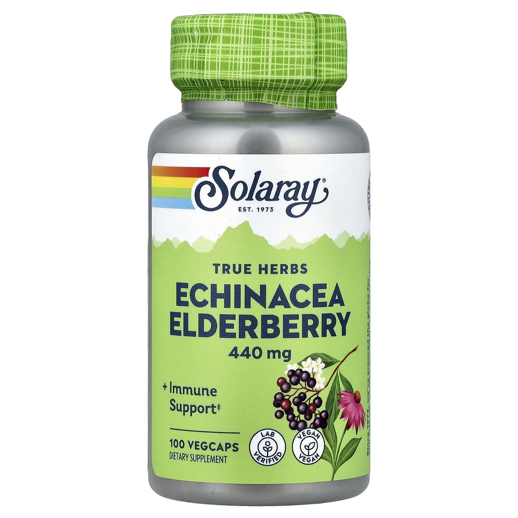 SOLARAY Echinacea 및 Elderberry 캡슐, 440 mg | 100 개