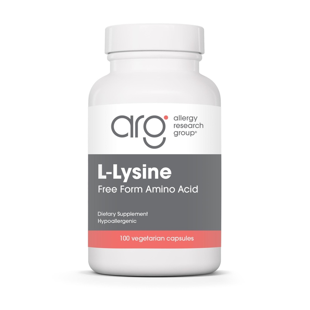 알레르기 연구 그룹 L-Lysine - 면역 지원, L-Lysine HCI의 자유로운 모양 아미노산, 500mg 보충교재, 순수한, 유기, 채식 캡슐 - 100개 조사
