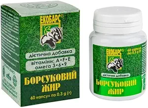60 Badger 지방 캡슐 Polyunomorph 지방산의 자연적인 근원
