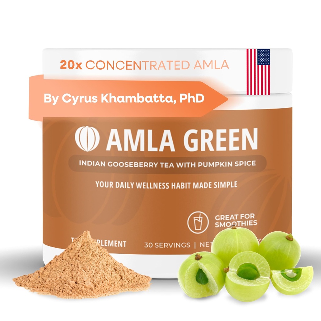 호박 향신료, 20x Ultra Concentrated Amla, Cinnamon, Ginger, Nutmeg, Cloves, Allspice, Cardamom, Indian Gooseberry, 호박 향신료, 30 서빙과 함께 만드는 Amla 분말 Superfood 보충교재
