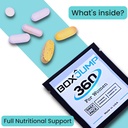 BoxJump Women’s Daily Multivitamin Packs with Essential Vitamins and Minerals – 비타민 D, C, E, A, B12 for Energy, Endurance, 면역 지원, 뼈 및 피부 건강 – 30 일